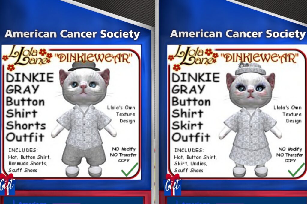 Couples Gray Button Outfit, L$100 each