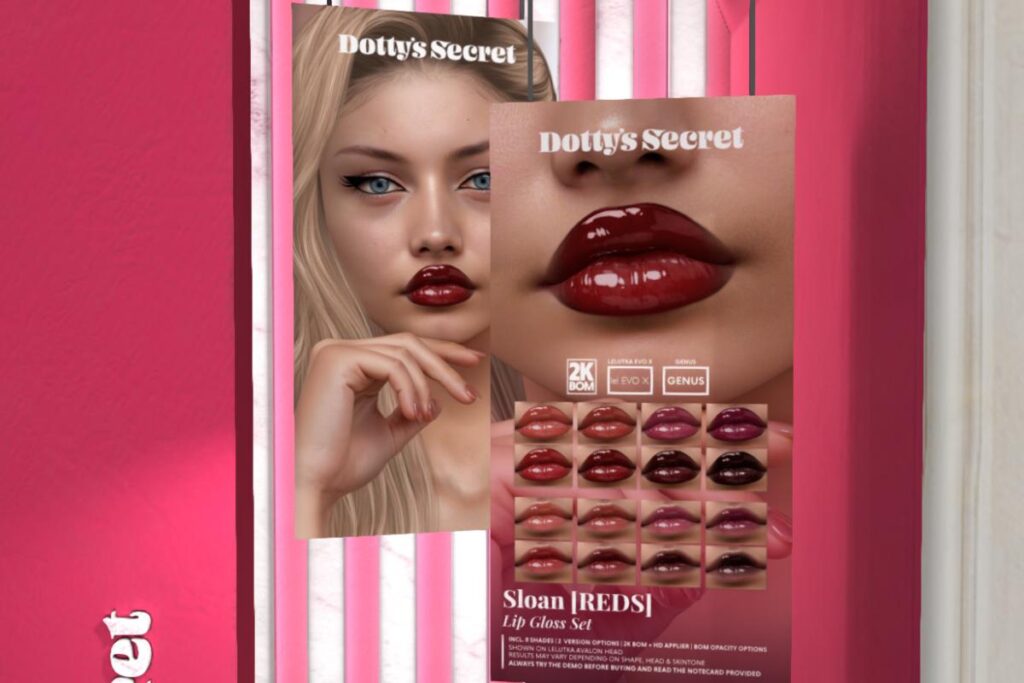 Sloan Reds Lip Gloss Set - EvoX/Genus, L$200 each