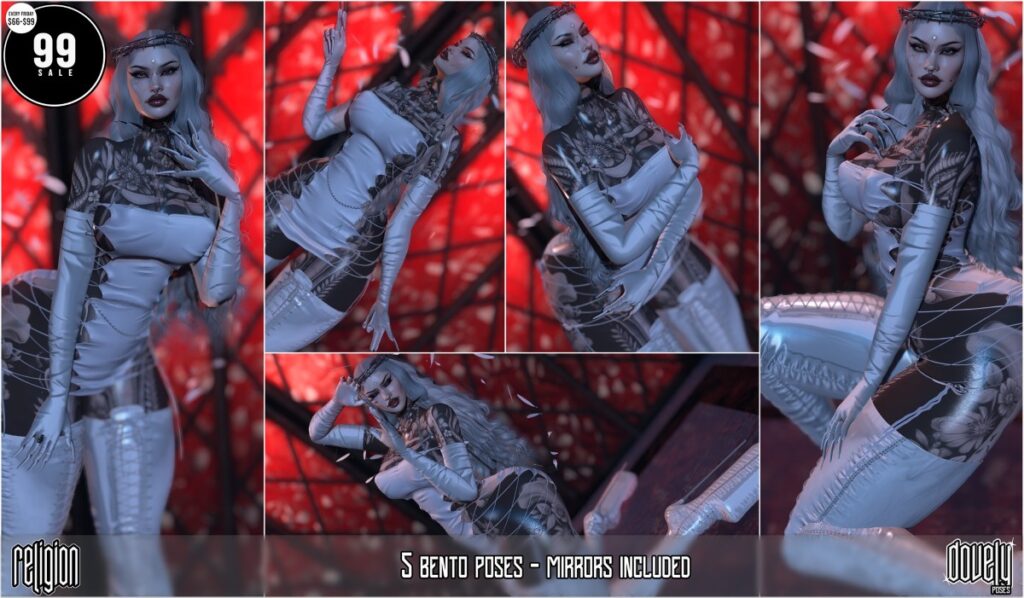 Religion Poses	<a href="http://maps.secondlife.com/secondlife/Shinigami/77/162/3" target="_blank">Teleport</a>