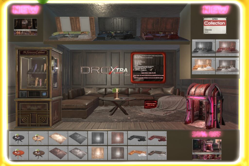 After Hours Furniture &amp; Decor, L$99-L$2299 each/L$2999 FP