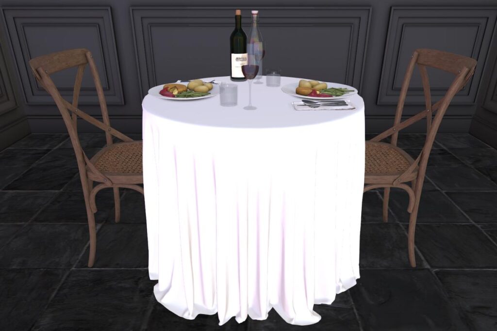 Dinner Date Table, L$1199-L$3998 each