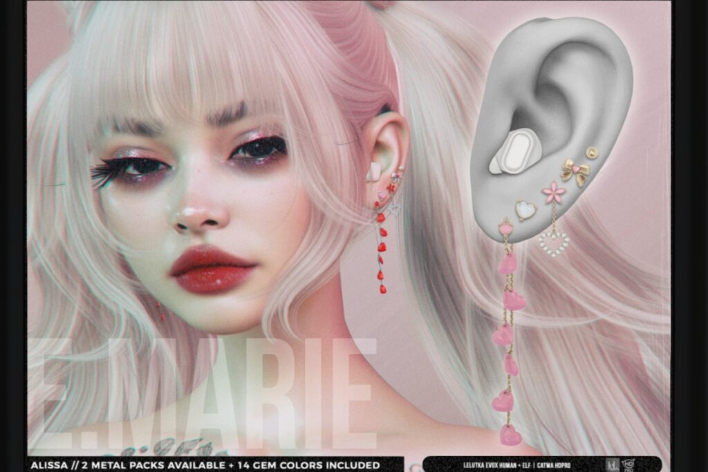 Alissa Earrings - Catwa/EvoX, L$299 each