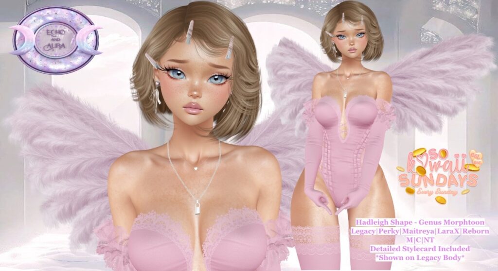 Hadleigh Shape - Genus MorphToon/Legacy/Maitreya/Reborn/+mods	<a href="http://maps.secondlife.com/secondlife/Coral%20Cove/161/236/2543" target="_blank">Teleport</a>