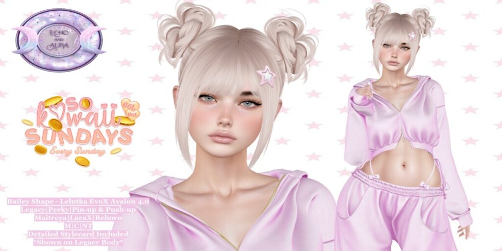 Bailey Shape - EvoX Avalon/Legacy/Maitreya/Reborn/+mods	<a href="http://maps.secondlife.com/secondlife/Azura/195/62/1982" target="_blank">Teleport</a>