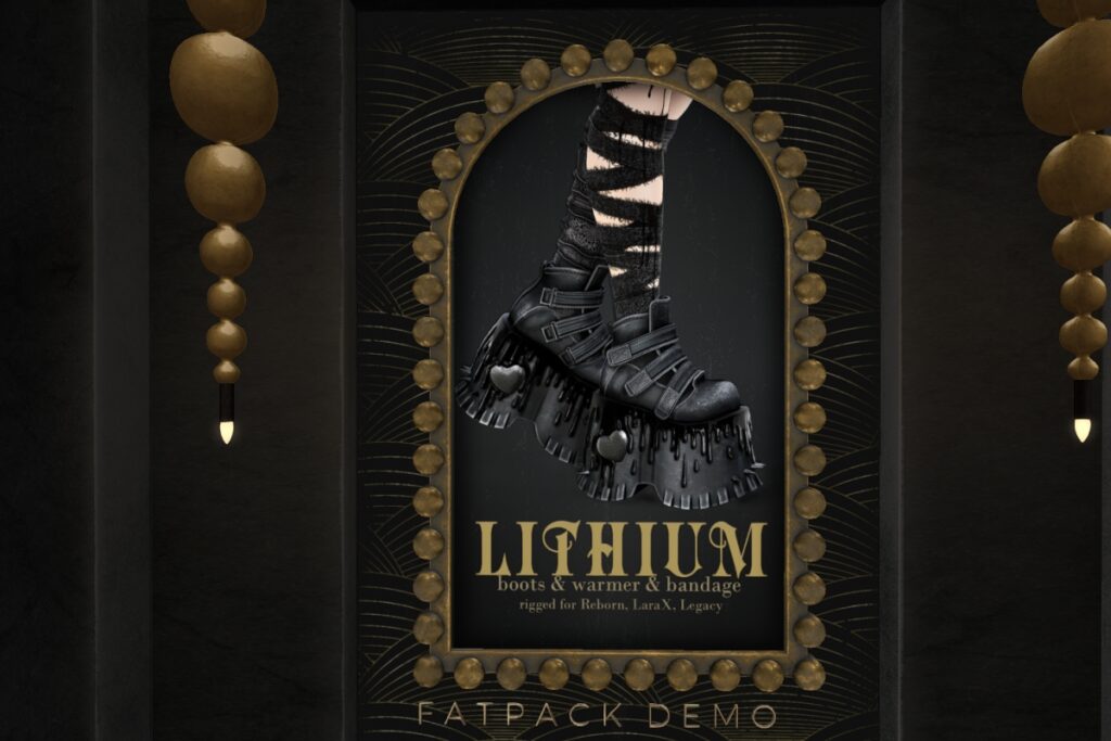 Lithium Boots - Legacy/MaitreyaX/Reborn, L$350 each/L$1250 FP