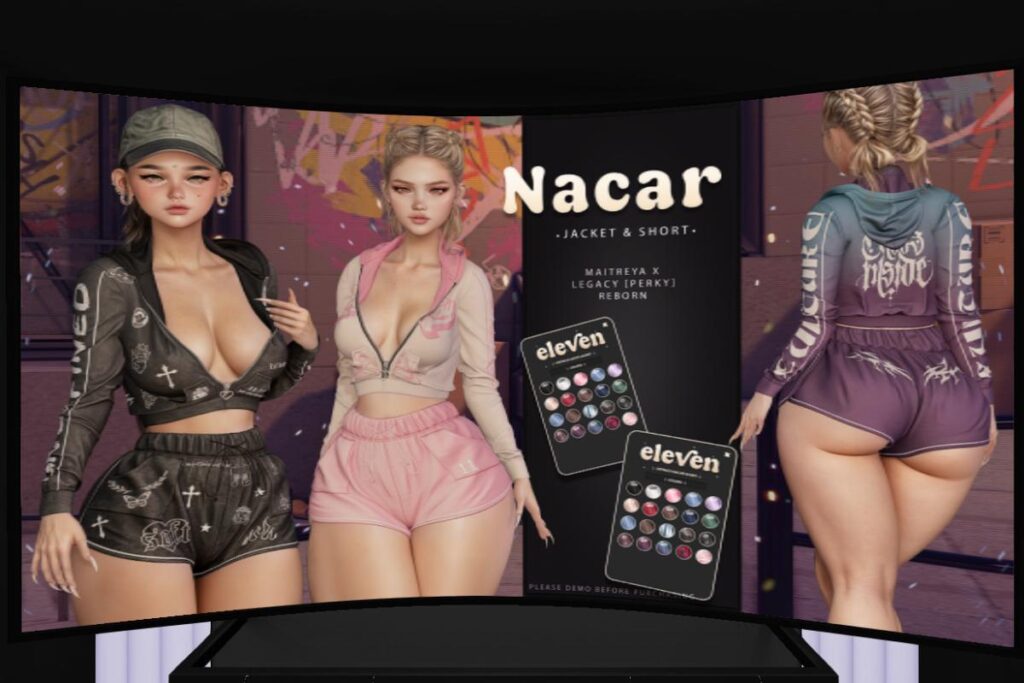 Nacar Jacket and Shorts - Legacy/MaitreyaX/Reborn/+mods, L$240 each/L$1399 each FP