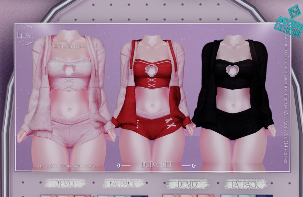 Duda Set - Legacy/Reborn, L$275 each/L$1099 each FP/L$2999 MP