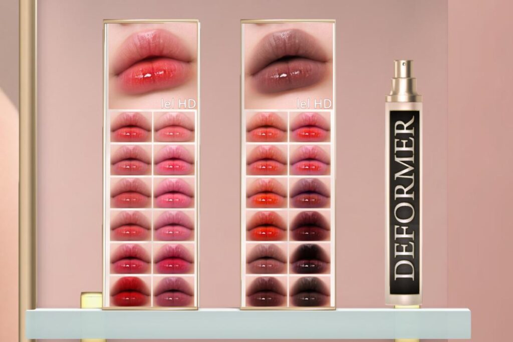 Jewel Lipsticks - Evo X, L$399 each | Lip Deformer, L$299