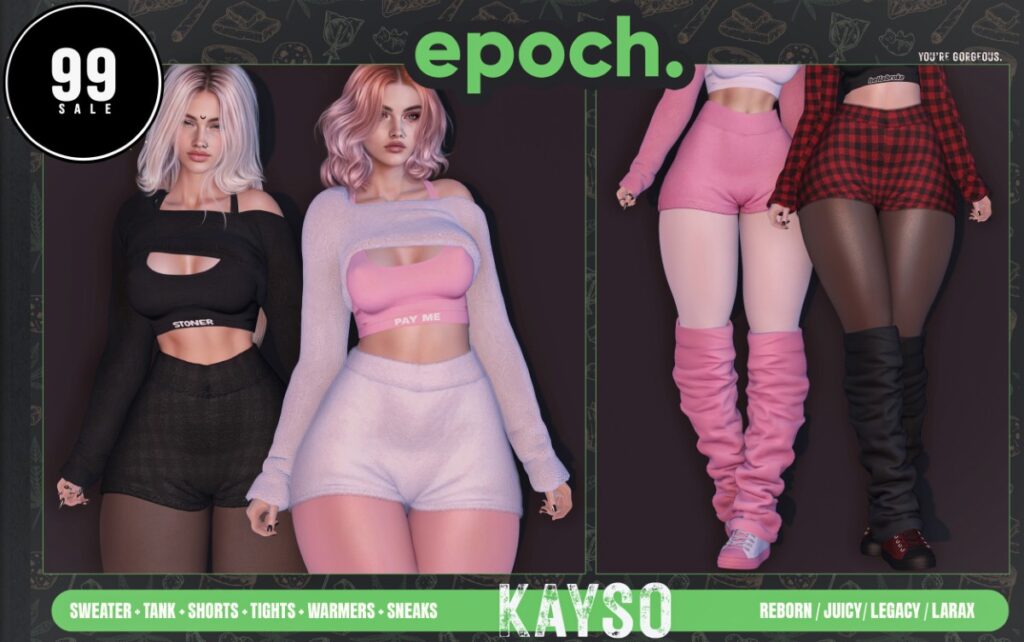 Kayso Set - Legacy/MaitreyaX/Reborn/+mods	<a href="http://maps.secondlife.com/secondlife/Chaotic%20Good/149/169/476" target="_blank">Teleport</a>