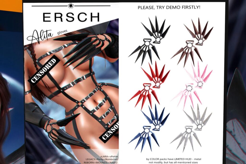 Alita Gloves - Legacy/MaitreyaX/Reborn/+mods, L$199 each/L$999 FP