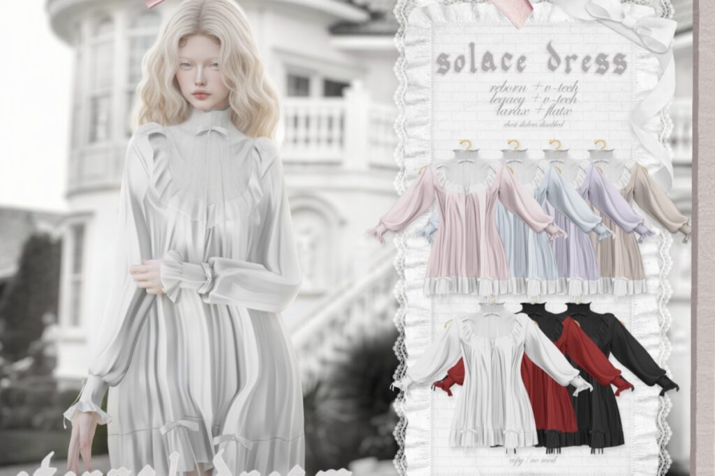 Solace Dress - Legacy/MaitreyaX/Reborn/+mods, L$290 each/L$750 FP