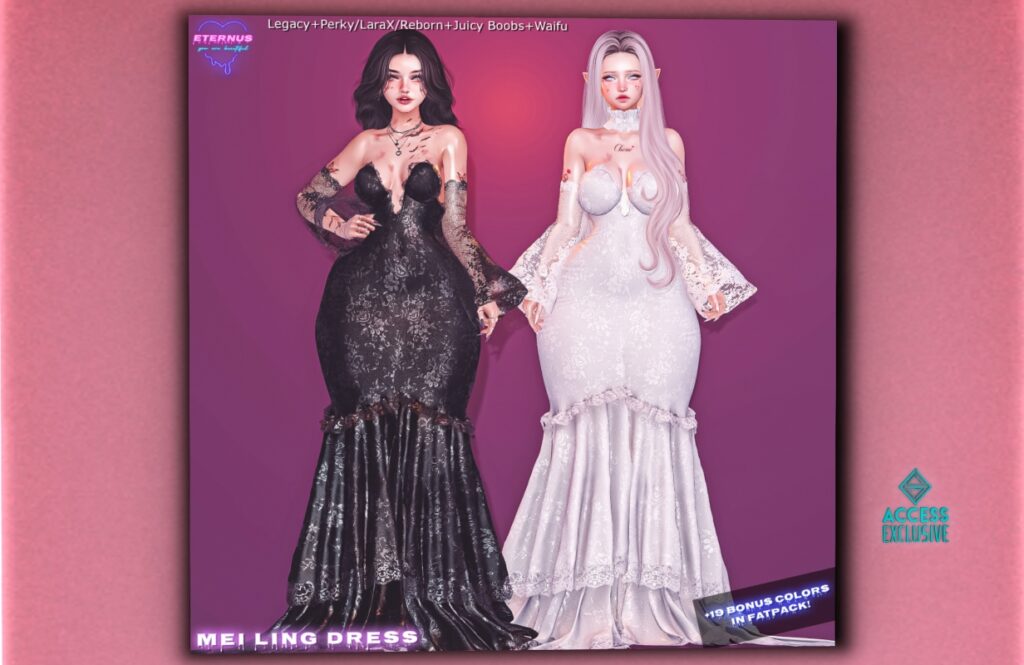 Mei Ling Dress - Legacy/MaitreyaX/Reborn/+mods, L$299 each/L$1499 FP