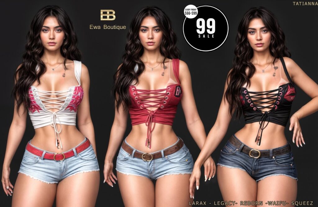 Tatianna Outfit - Legay/MaitreyaX/Reborn/+mods	<a href="https://maps.secondlife.com/secondlife/Woodland%20Realm/132/175/23" target="_blank">Teleport</a>