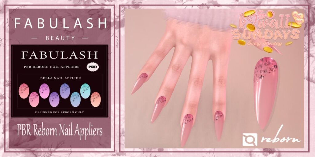 Bella Nail Appliers - Reborn	<a href="http://maps.secondlife.com/secondlife/Naraku%20Hills/224/179/32" target="_blank">Teleport</a>