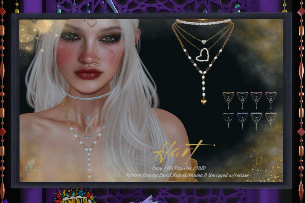 Hart Necklace - Inithium/Legacy/MaitreyaX/Nhumana/Reborn/Unrigged, L$229