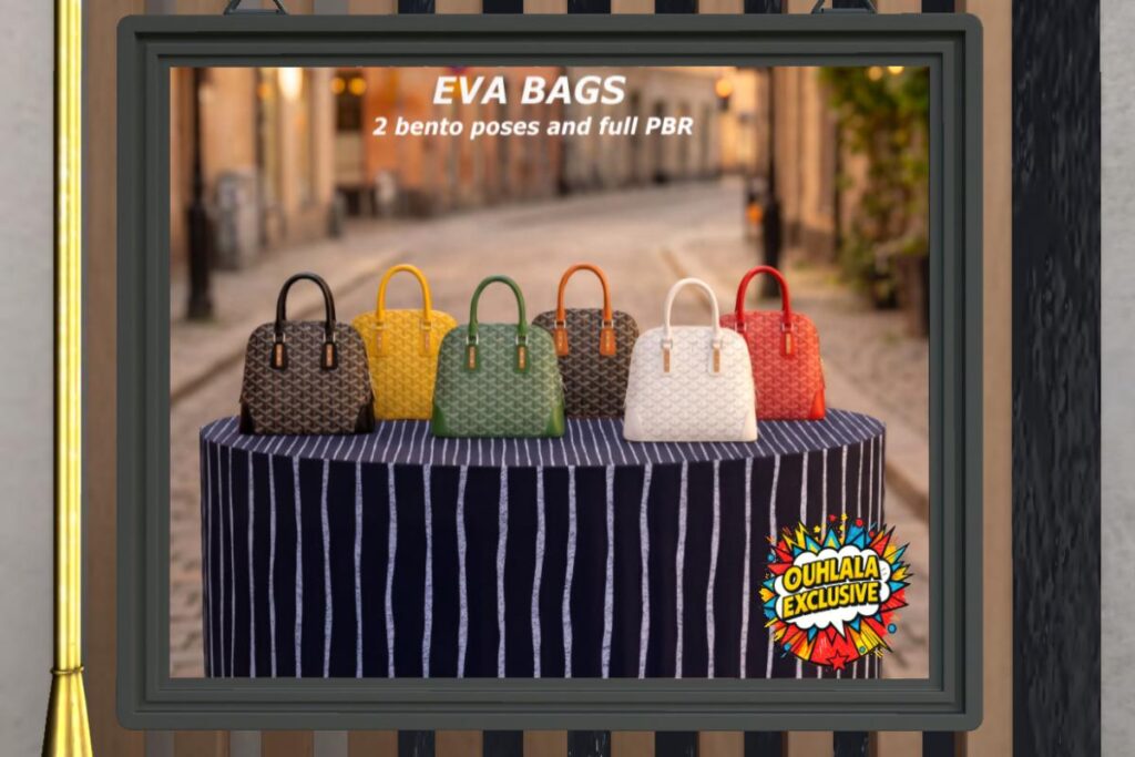 Eva Bags, L$350 each/L$1200 FP