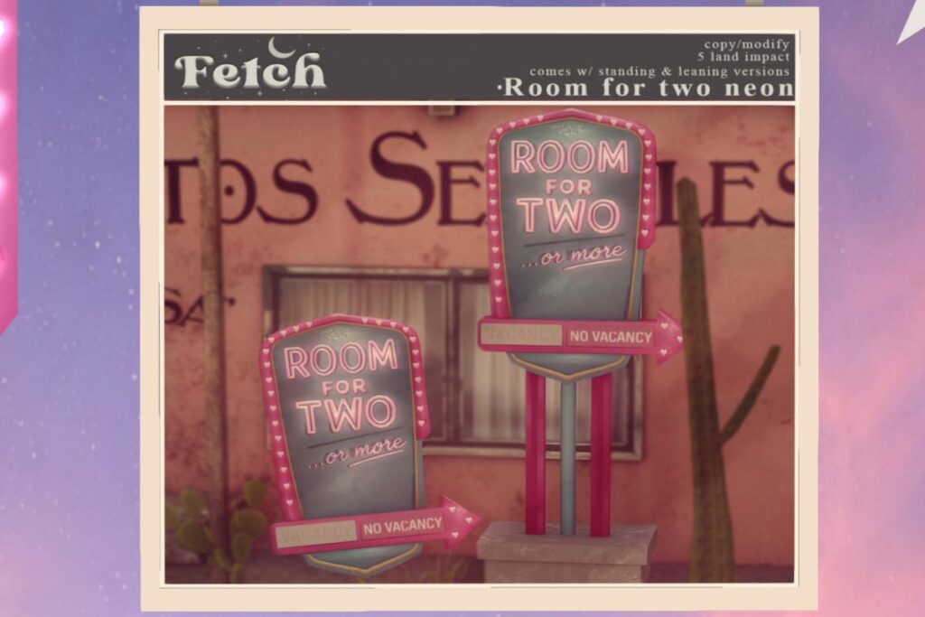 Room For Two Neon Sign, L$199