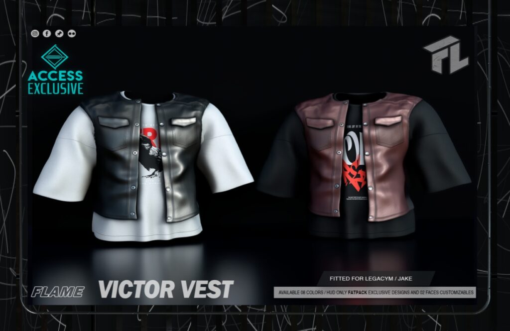 Victor Vest - Jake/Legacy, L$269 each/L$999 FP