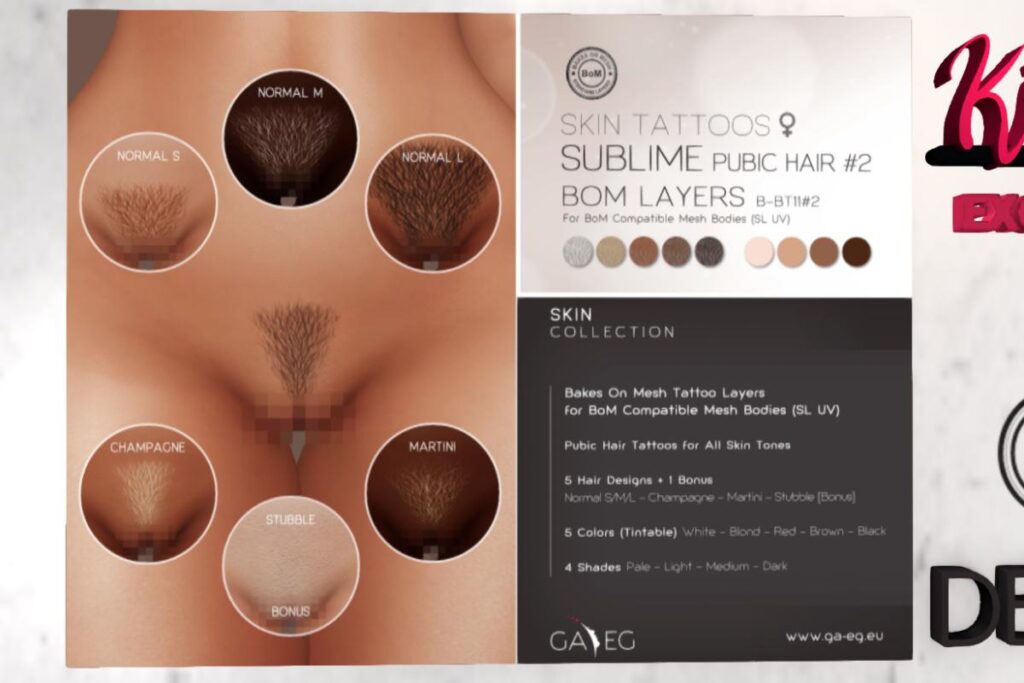 Sublime Pubic Hair #2 - BOM, L$380