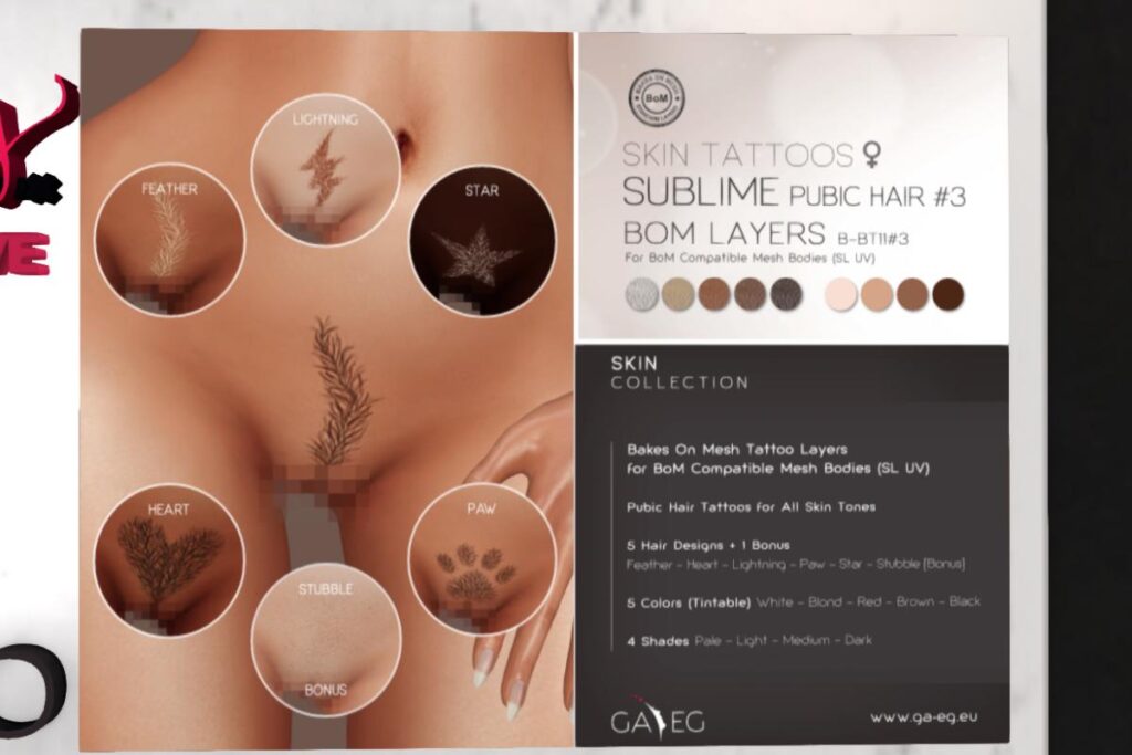 Sublime Pubic Hair #3 - BOM, L$380