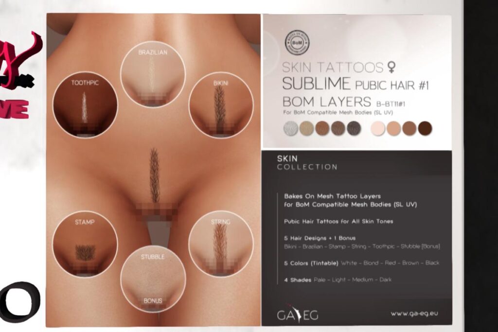 Sublime Pubic Hair #1 - BOM, L$380