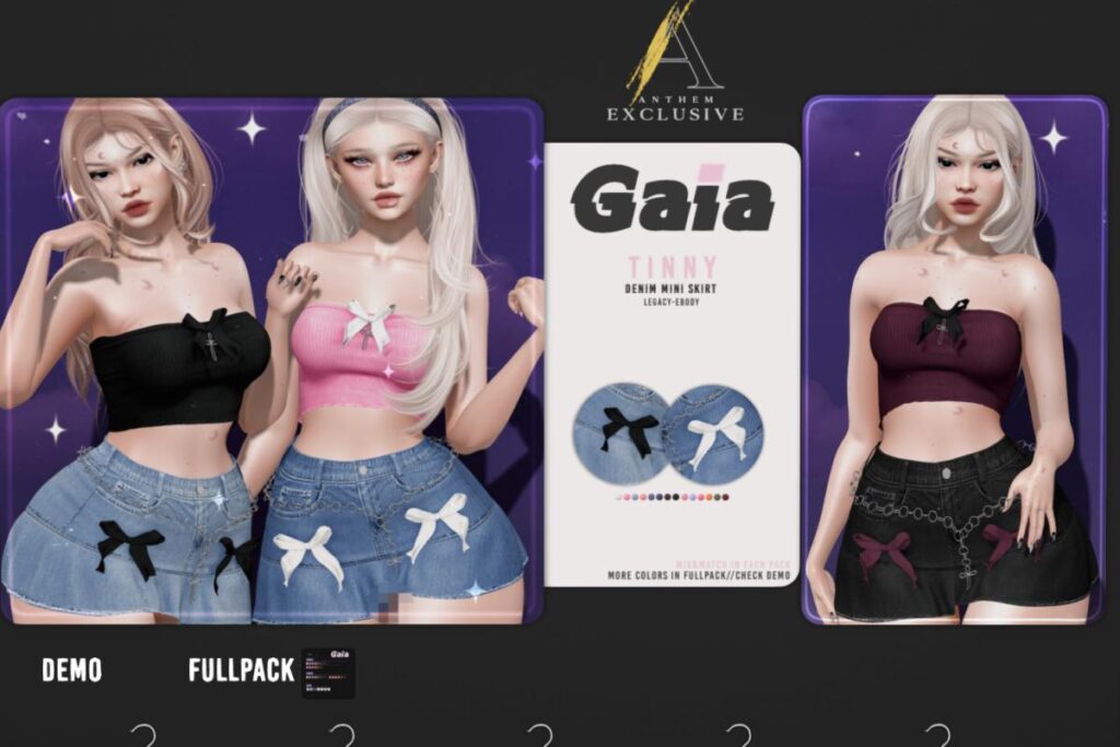 Tinny Demin Skirt - Legacy/Reborn, L$299 each/L$1299 FP