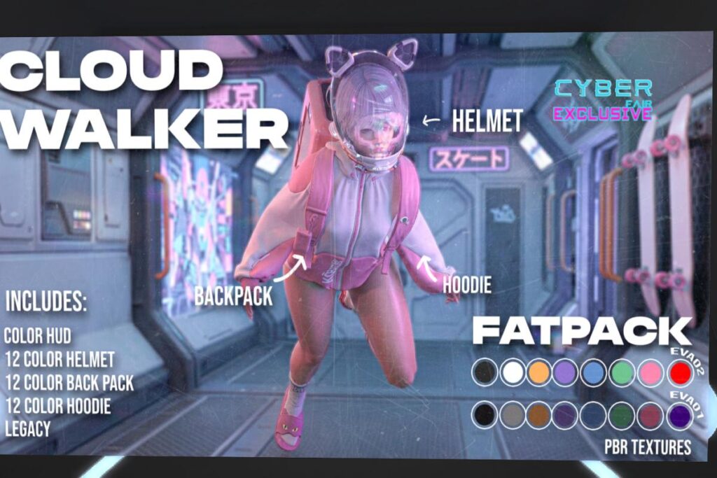 Cloud Walker Outfit - See Demo fot Fits, L$200-L$300 each/L$600 FP