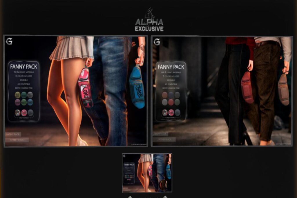 Fanny Pack Holdable, L$399 each/L$649 FP