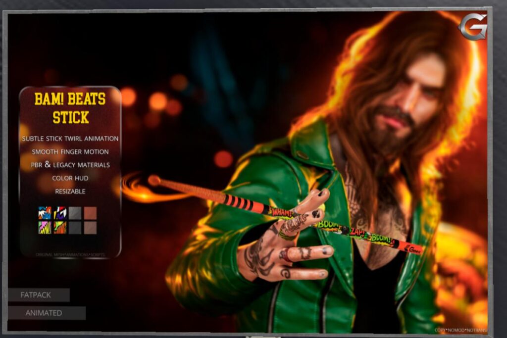 BAM! Beats Drum Stick, L$349e ach/L$599 FP