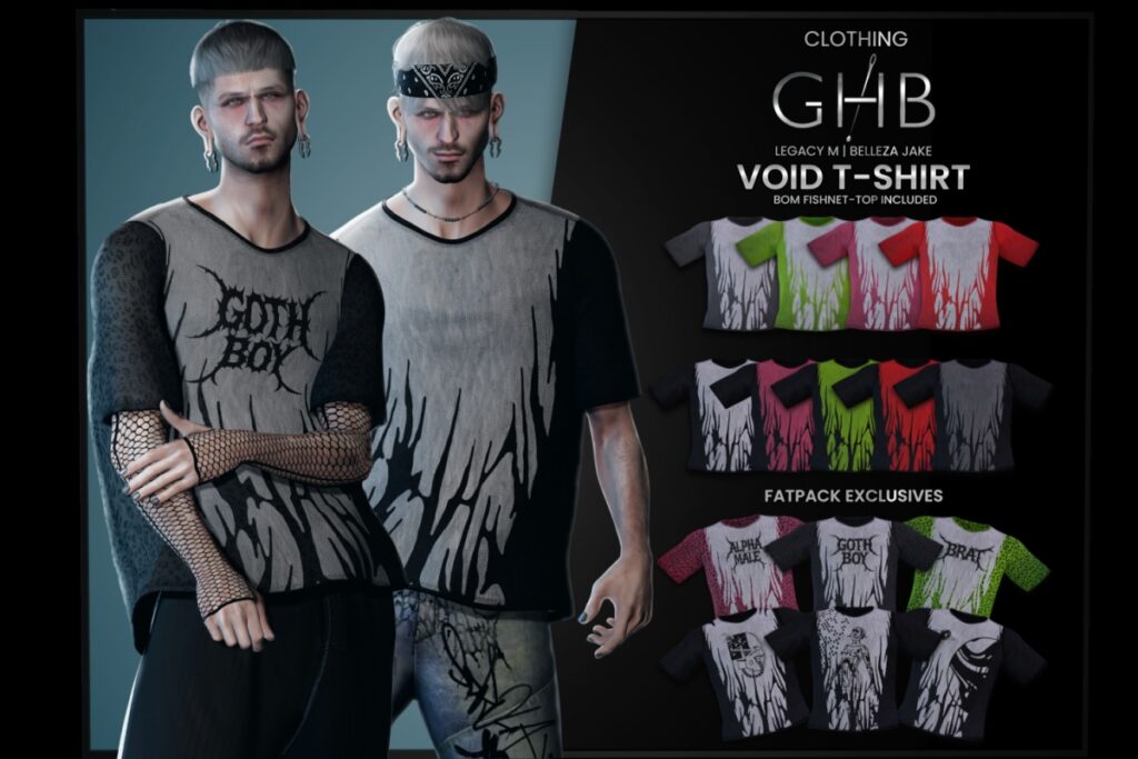 Void T-Shirt - Jake/Legacy	<a href="http://maps.secondlife.com/secondlife/Filhomes/28/191/3531" target="_blank">Teleport</a>
