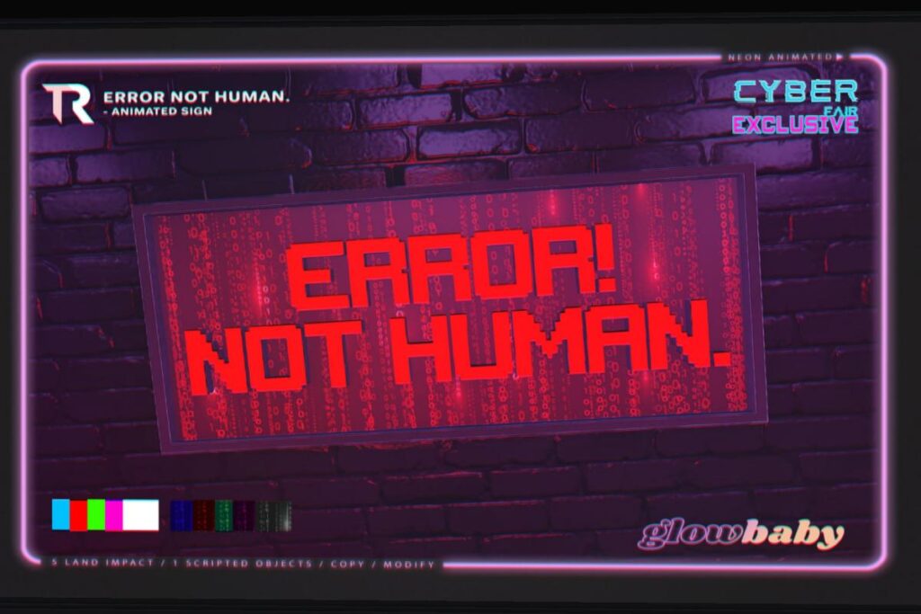 Error Not Human Sign, L$250