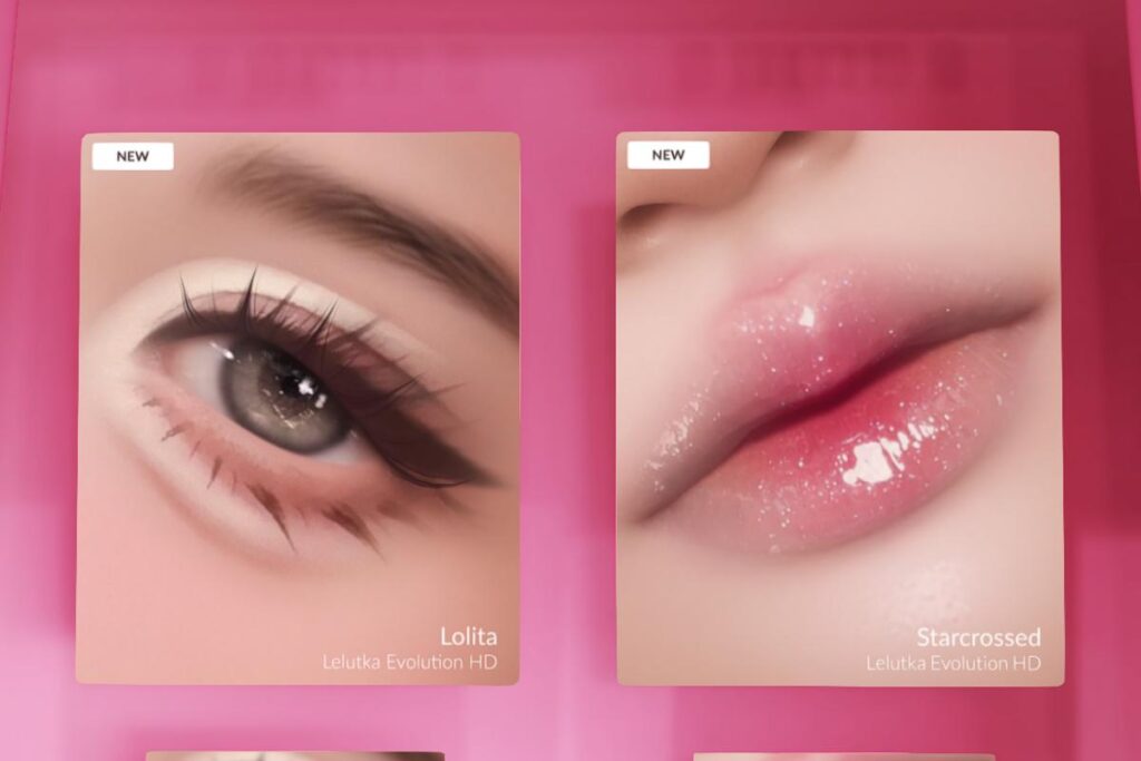 Lolita Eyeshadow - EvoX, L$330 | Starcrossed Lipgloss - EvoX, L$330
