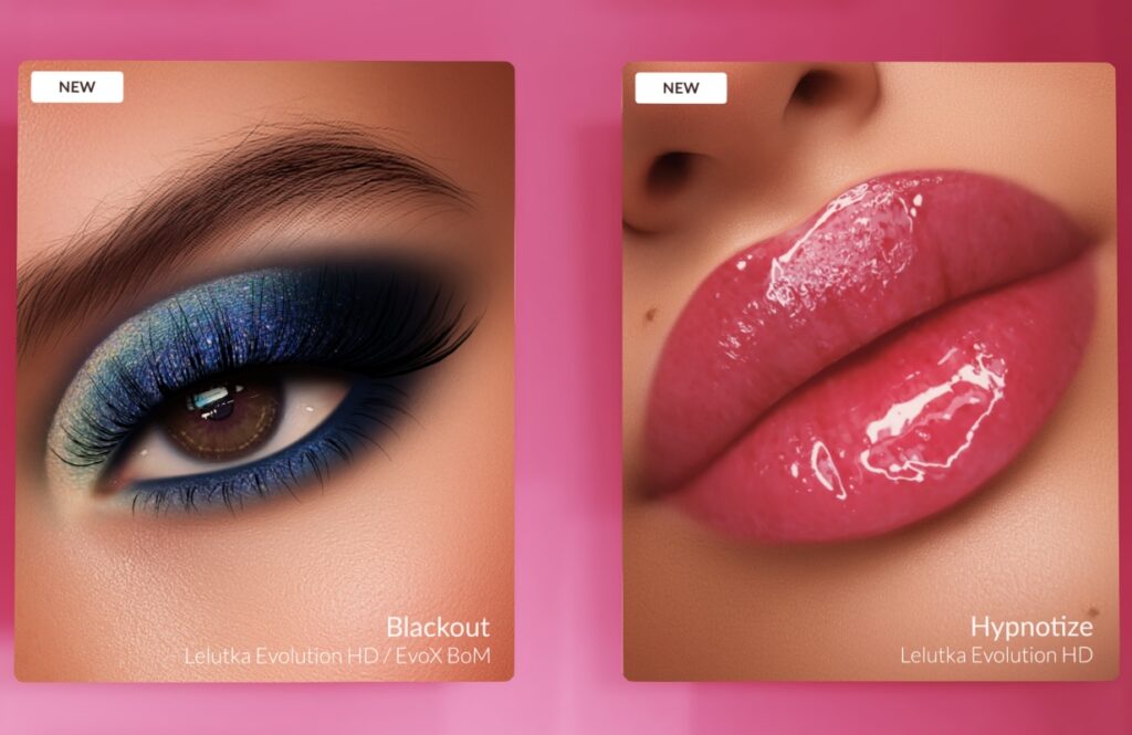 Blackout Eyeshadow - Evo/EvoX, L$330 each FP | Hypnotize Lipstick - Evo/EvoX, L$330 FP