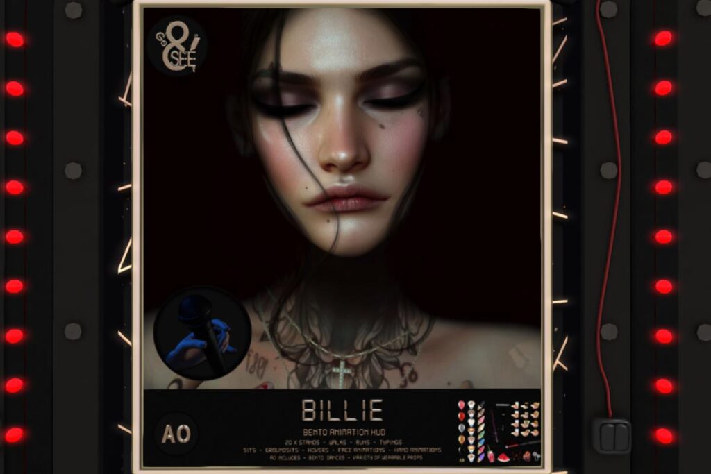 Billie Poses, L$120 each/L$2500 A/O