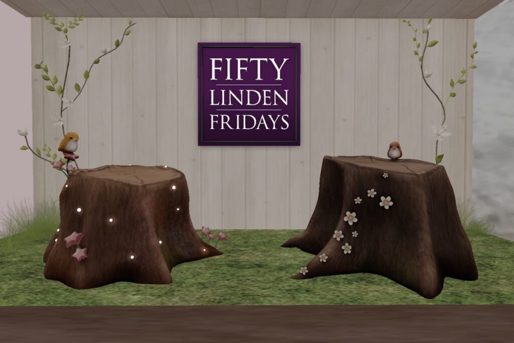 Spring Eternal Tree Stump Chair	<a href="http://maps.secondlife.com/secondlife/Moon%20Dream/122/207/25" target="_blank">Teleport</a>