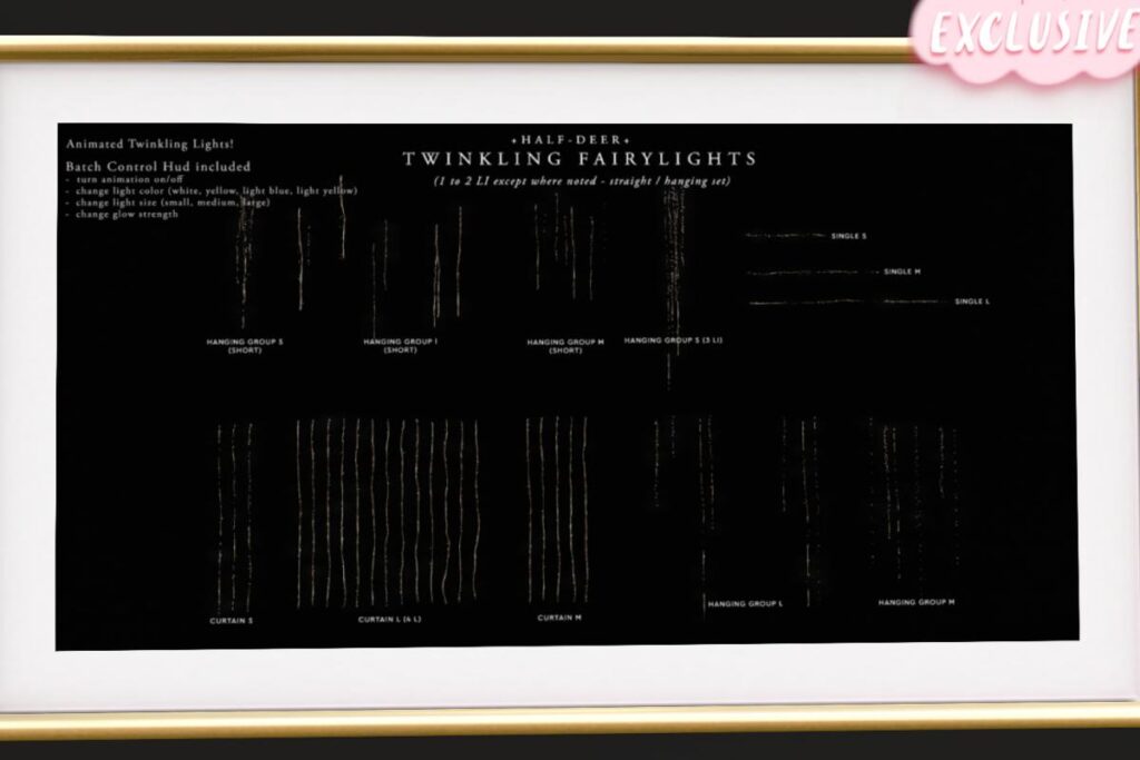 Twinkling Fairy Lights Straight/Hanging, L$270