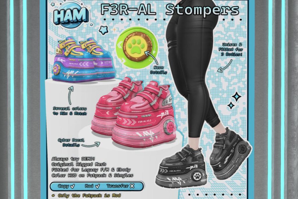 F3r-al Stompers - Legacy F+M/Reborn, L$299 each/L$999 FP