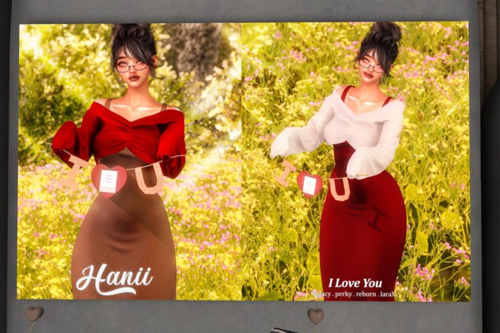 I Love You Dress and Blouse - Legacy/MaitreyaX/Reborn/+mods, L$299 each/L$999 each FP