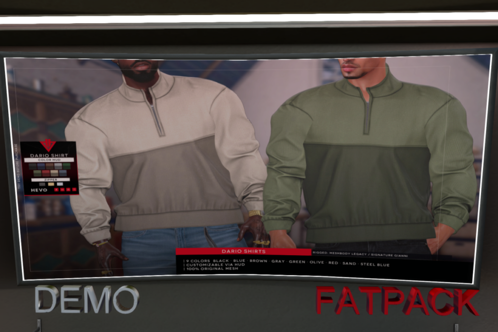 Dario Shirt - Gianni/Legacy, L$249each/L$549 FP