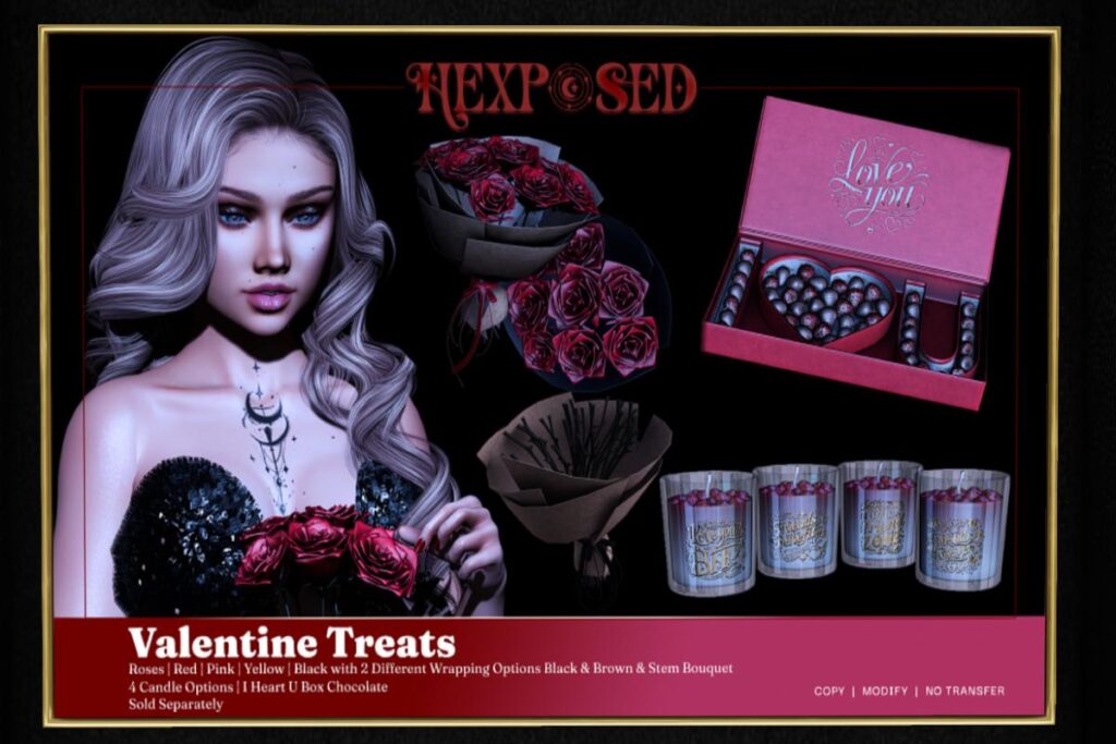 Valentine Treats Holdables, L$75 each/L$999 FP