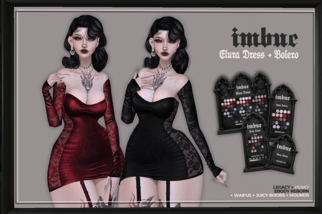 Elura Dress - Legacy/Reborn/+mods, L$299 each/L$1299 FP