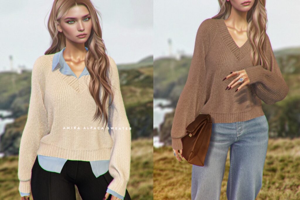 Amira Alpaca Sweater - Legacy/MaitreyaX/Reborn/+mods, L$285 each/L$1195 FP