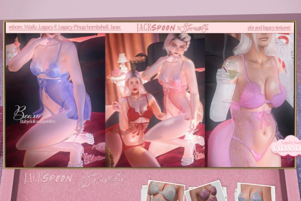Baeu Lingerie - Legacy/MaitreyaX/Reborn/+mods, L$280 each/L$1199 FP