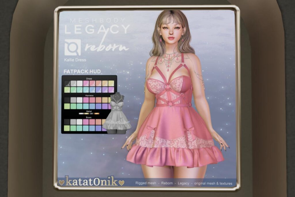 Kallie Dress - Legacy/Reborn, L$450 each/L$1800 FP