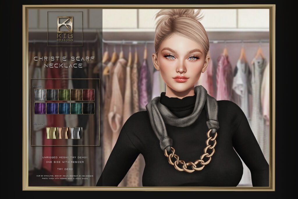 Christie Scarf Necklace, L$266