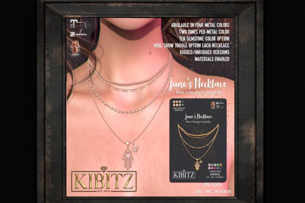 June's Necklace - Legacy/MaitreyaX/Reborn, L$279 each/L$837 FP