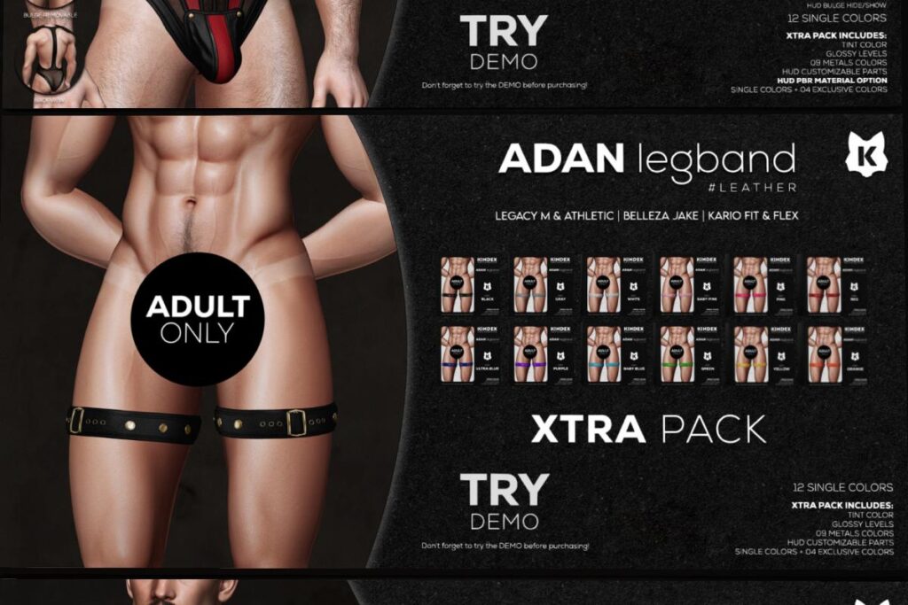 Adan Legband - Jake/Legacy/Kario/+mods, L$216 each/L$1557 FP