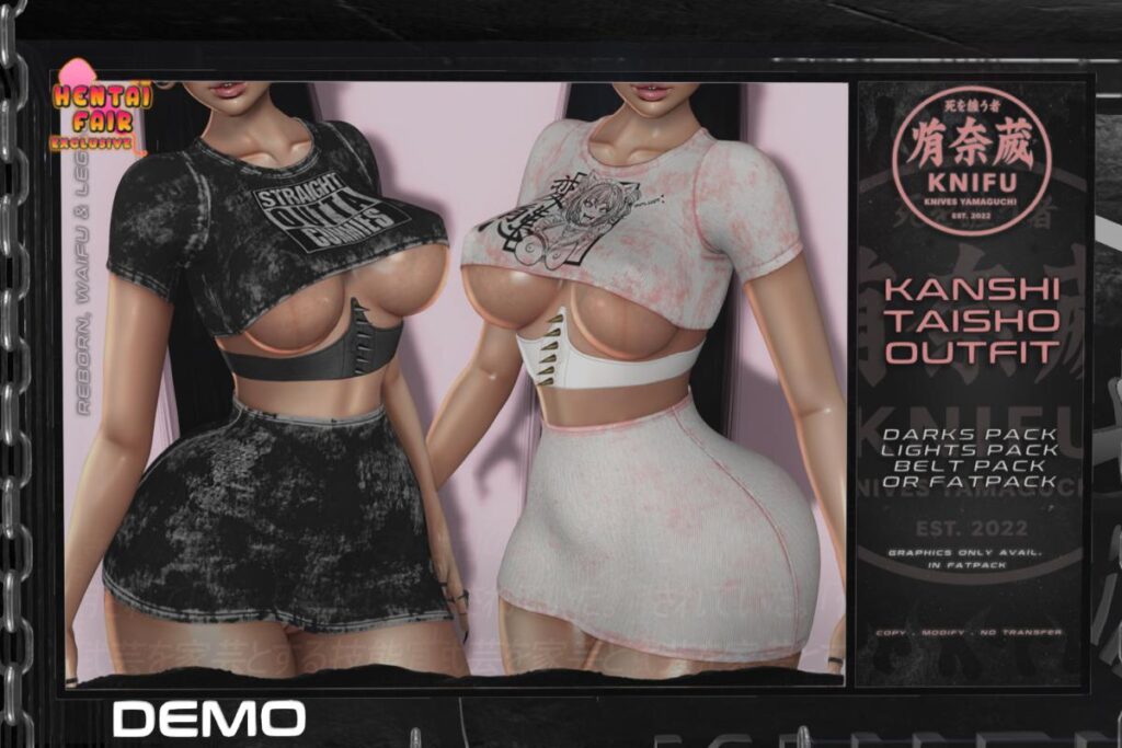 Kanshi Taisho Top &amp; Skirt - demo for fits, L$450-L$499 each/L$699-L$1199 each FP