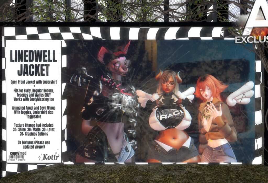 Linedwell Jacket - Reborn/+mods, L$238-L$1000 each/L$1520-L$1599 FP