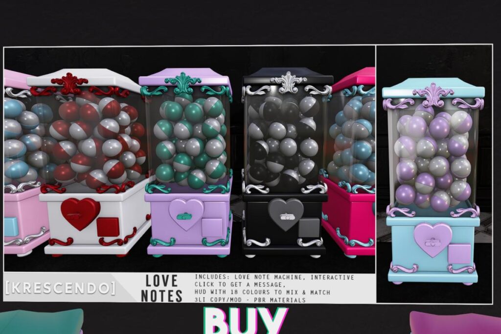 Love Notes Interactive Machine, L$299